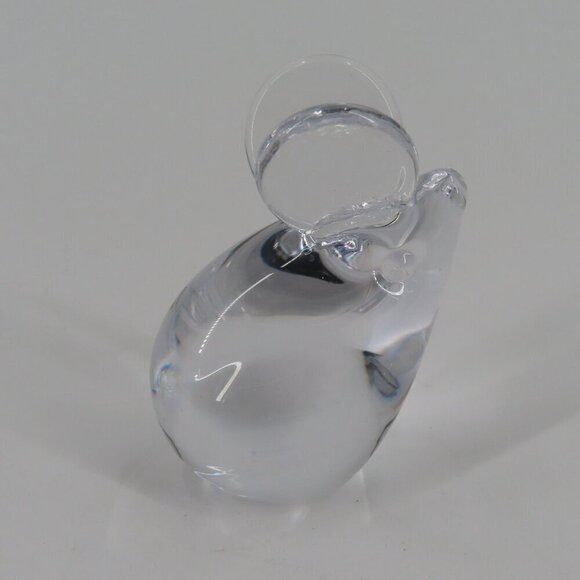 Maleras Clear Crystal Glass Mouse Figurine Statue 2.5in Signed Base Freestanding - Picture 6 of 12